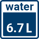 مصرف آب 6.7 لیتر در هر دور شستشو ظروف