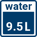 مصرف آب 9.5 لیتر در هر دور شستشو ظروف
