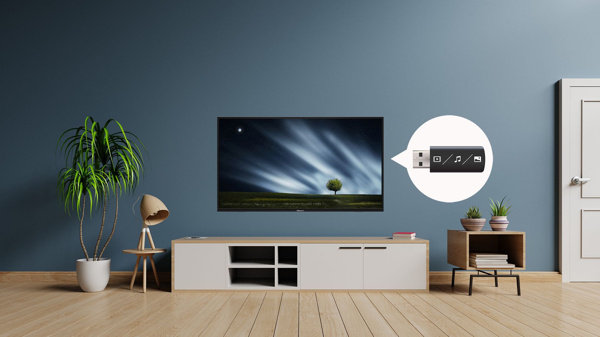 تلویزیون 2020 هایسنس 50B7300UW دارای دو پورت USB