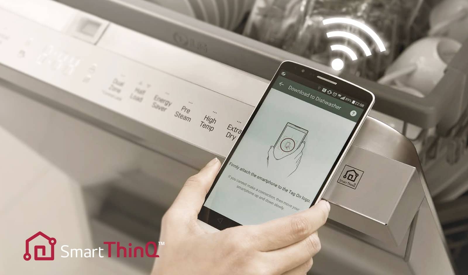 دانلود برنامه LG ThinQ برای ماشین ظرفشویی DFB512FW ال جی