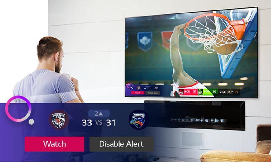 هشدار Sports Alert در تلویزیون NANO80 ال جی