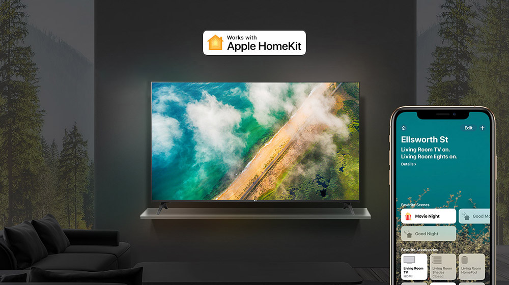 پشتیبانی از برنامه های Siri و Homekit در تلویزیون UM7100 ال جی
