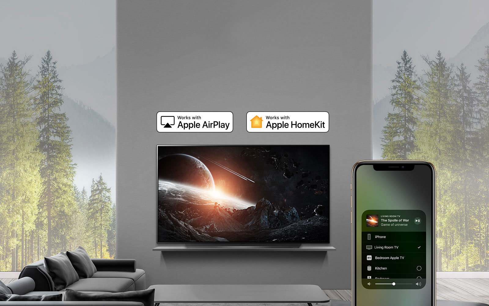پرتکل AirPlay 2 و HomeKit روی تلویزیون الجی 55UM7450