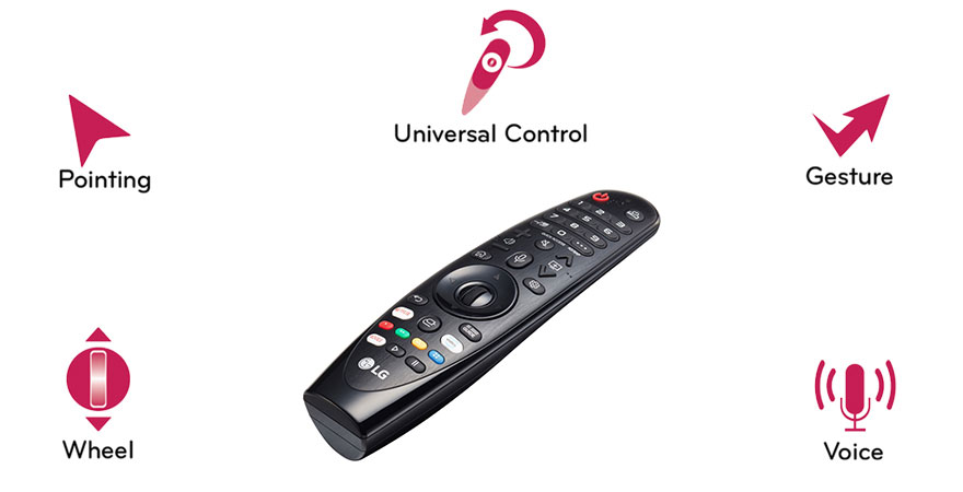 تلویزیون ال جی 86UM7600 دارای ریموت کنترل جادویی می باشد