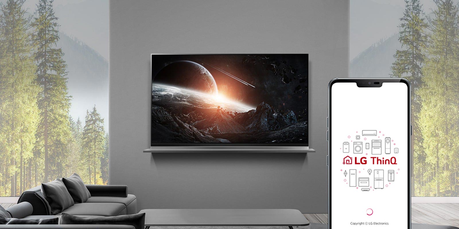 برنامه LG ThinQ برای تلویزیون هوشمند ال جی 86UM7600