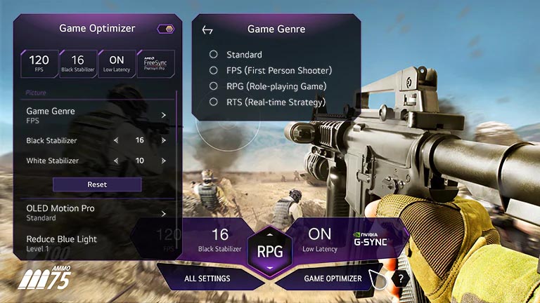 تنظیم عملیات بازی در تلویزیون ال جی UP8000 با Game Optimizer