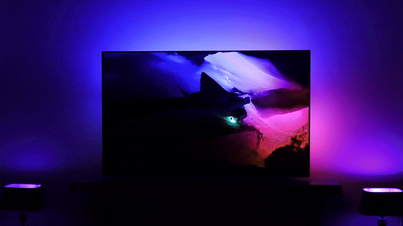 تلویزیون 2020 فیلیپس PUS7855 سایز 75 اینچ با ویژگی Ambilight+hue