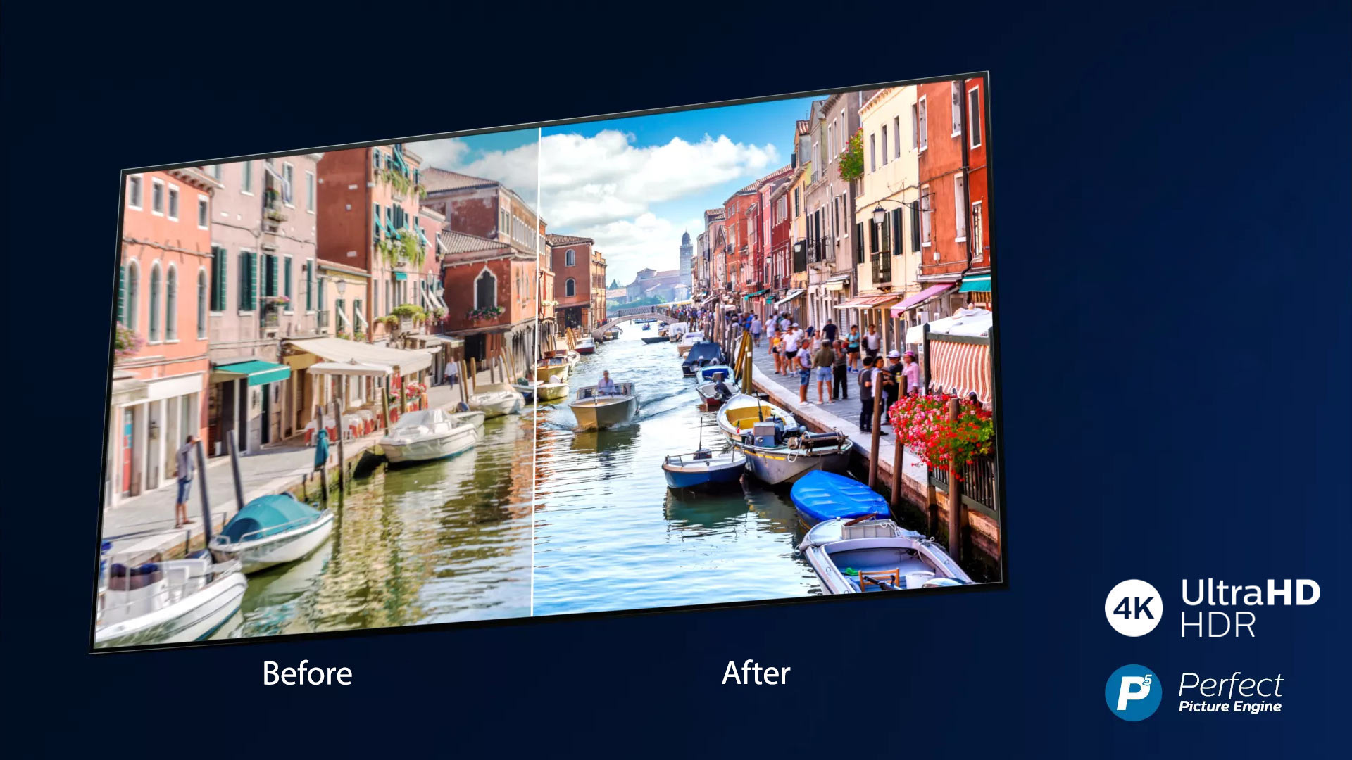 کیفیت تصویر تلویزیون 4K فیلیپس 58PUS8555 با پردازشگر P5 Perfect