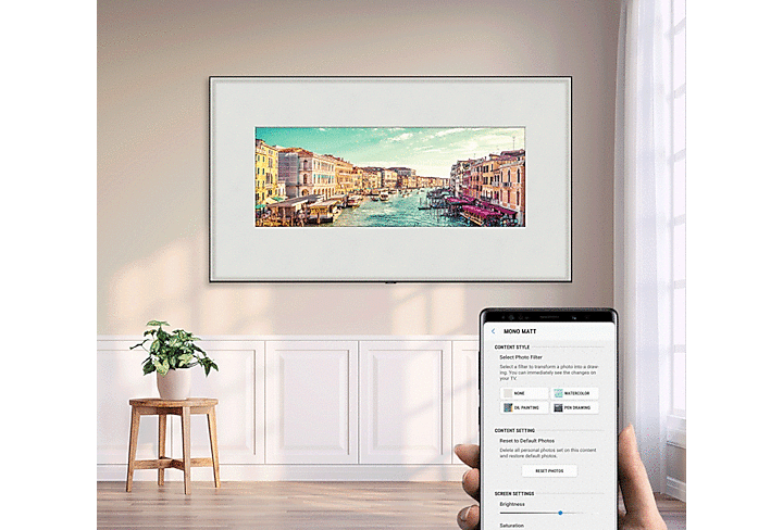تنظیمات Mono matt در حالت Ambient تلویزیون سامسونگ Q60R