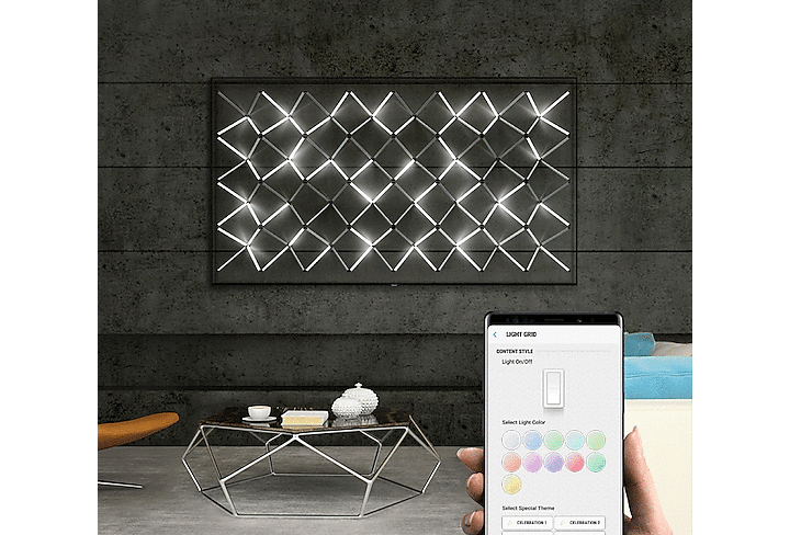 تنظیمات Light grid در حالت Ambient تلویزیون سامسونگ Q60R