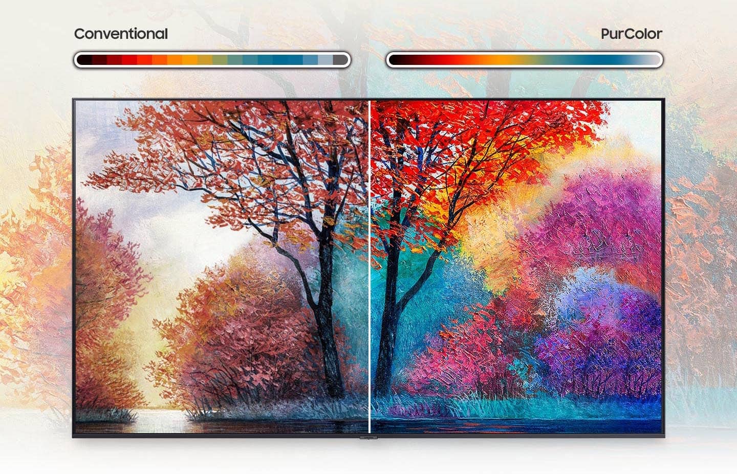 تولید رنگهای زنده و غنی در تلویزیون 65AU7500 با فناوری Pur Color