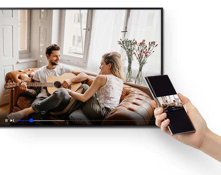 ویژگی Mirroring در تلویزیون QLED سامسونگ LS03T