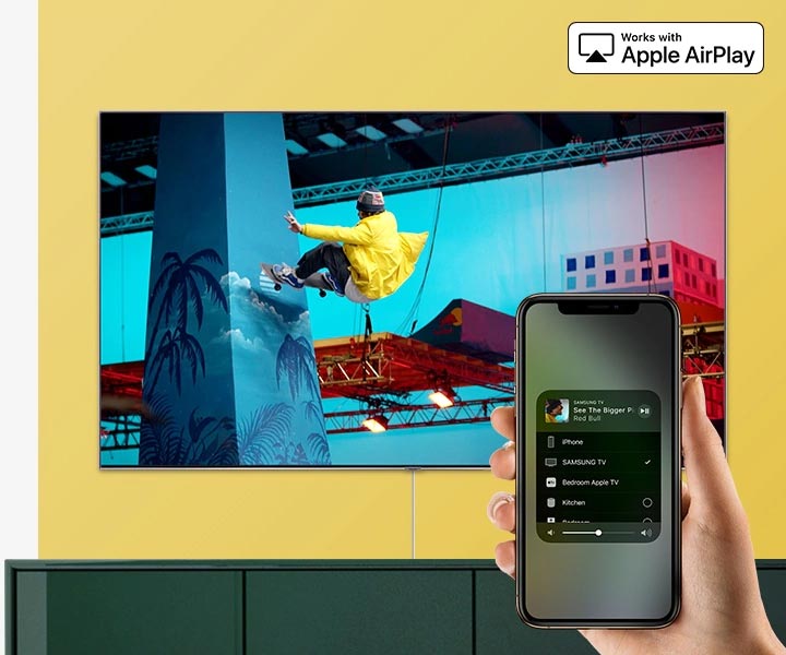 تلویزیون سامسونگ Q60T از سرویس AirPlay 2 پشتیبانی می کند