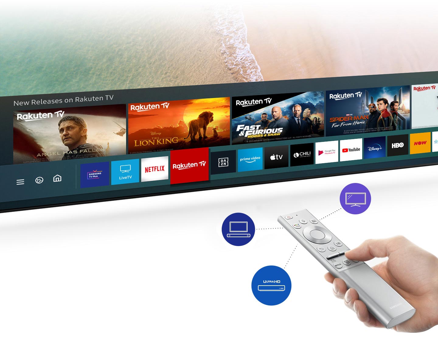 تلویزیون هوشمند سامسونگ Q80T با سیستم عامل تایزن نسخه 5.5