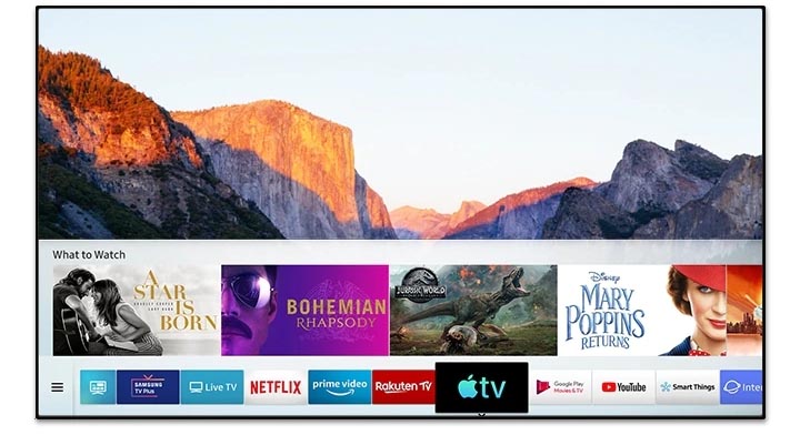 سامسونگ 50RU7442 مجهز به برنامه Apple TV