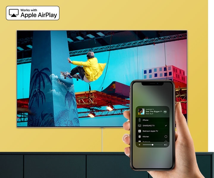 امکان اتصال دستگاه شرکت اپل به تلویزیون TU7000 با AirPlay2