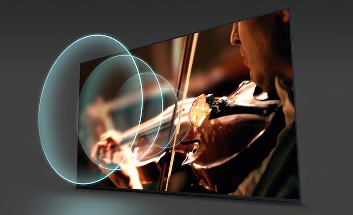 قابلیت پخش صدای فراگیر و همزمان با تصویر در تلویزیون Sony A80K - دی جی بانه