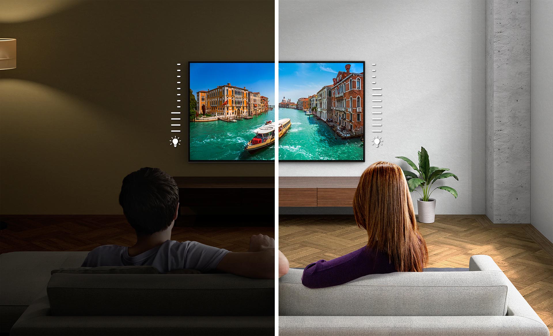 تنظیم خودکار روشنایی صفحه نمایش تلویزیون A9S