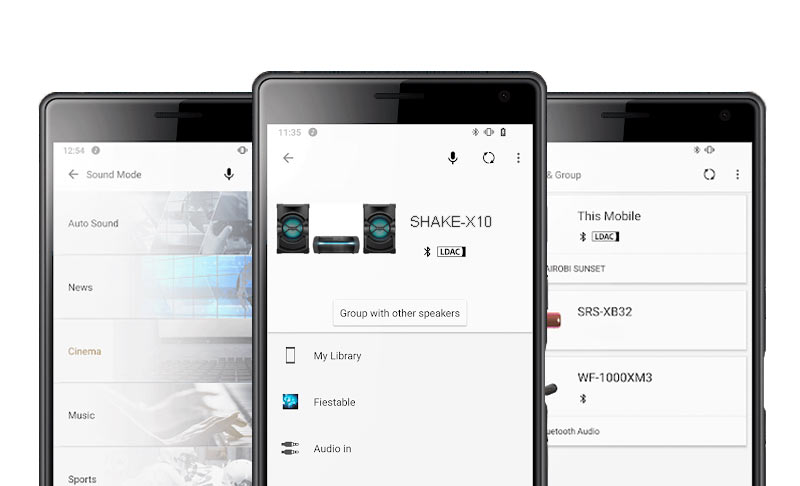 پخش موسیقی در Sony X10D با برنامه Music Center