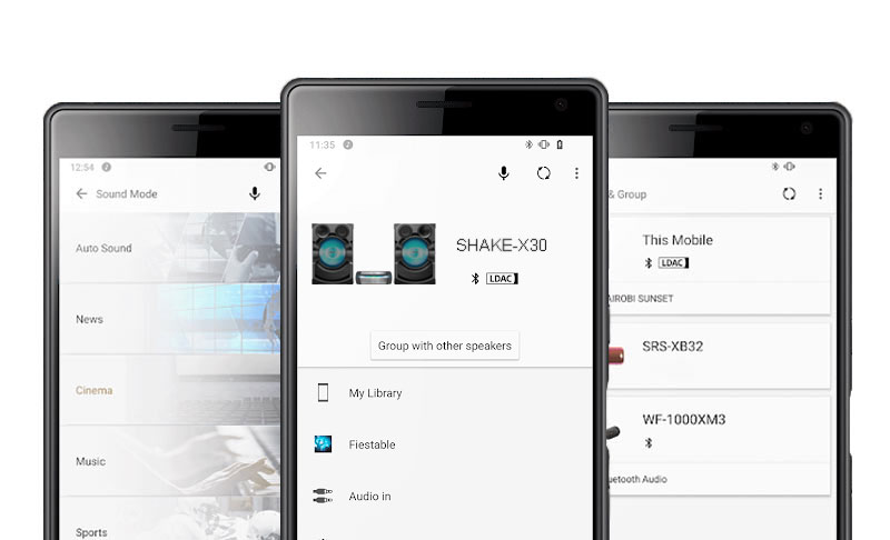 کنترل سیستم صوتی SHAKE-X30 با برنامه موزیک سنتر
