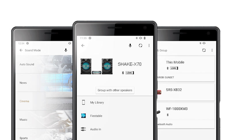 پخش موسیقی در Sony X70D با برنامه Music Center