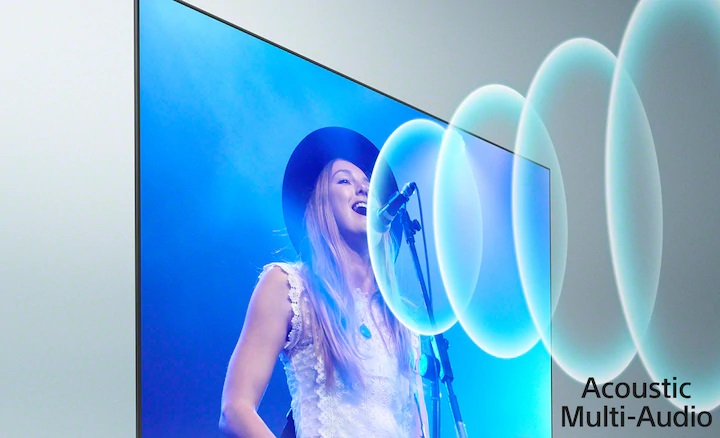 سیستم صوتی Acoustic Multi-Audio در تلویزیون سونی X90J سایز 65 اینچ